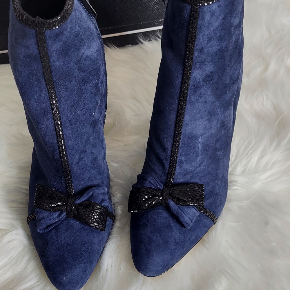 Karl Lagerfeld Suede Ankle Booties - Picture 3 of 4